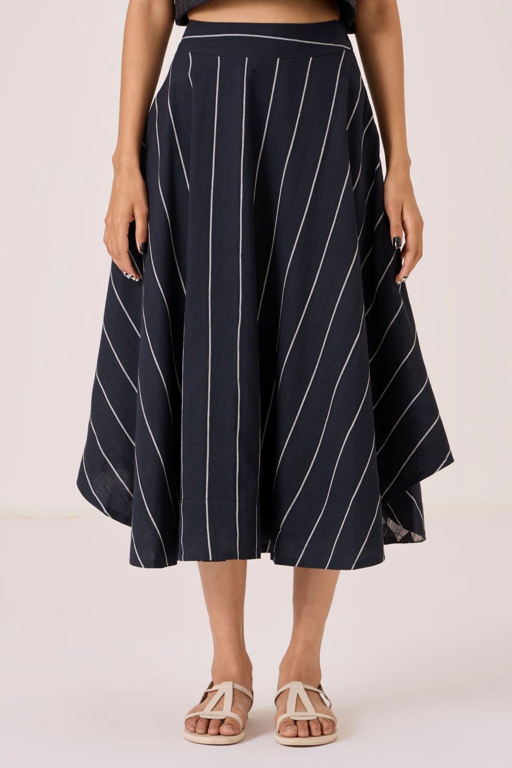 Boga Black Striped Skirt