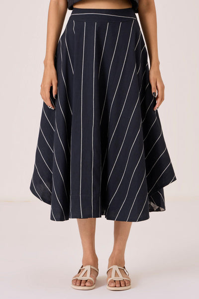 Boga Black Striped Skirt