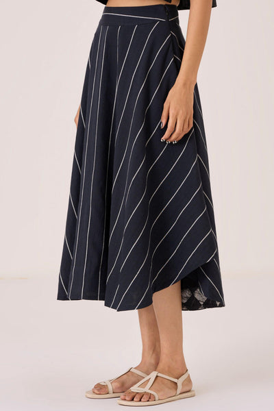 Boga Black Striped Skirt