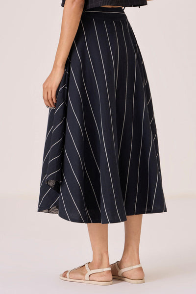 Boga Black Striped Skirt