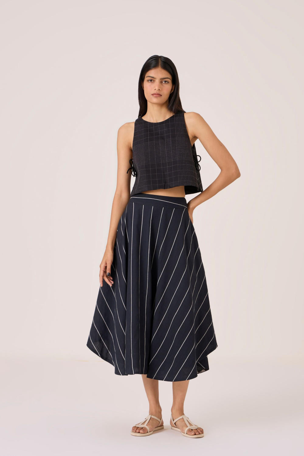 Boga Black Striped Skirt