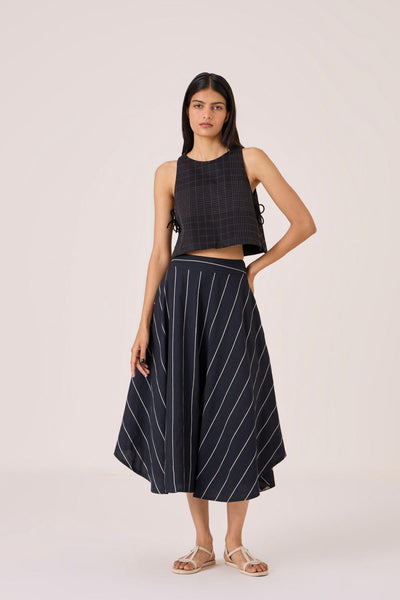 Boga Black Striped Skirt