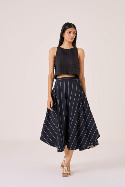 Boga Black Striped Skirt