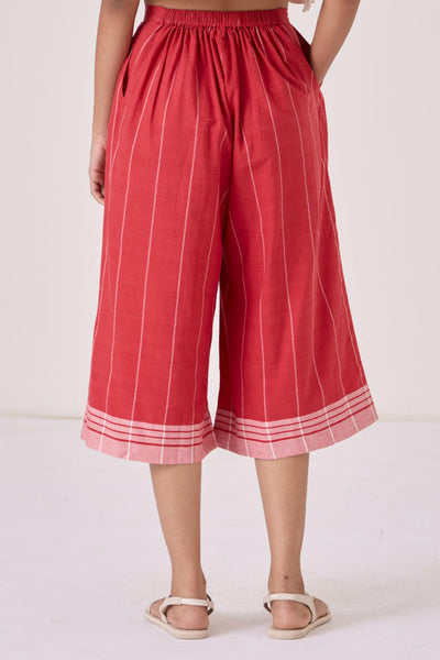 Braboune Handwoven Red Striped Pants