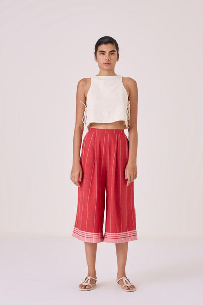 Braboune Handwoven Red Striped Pants