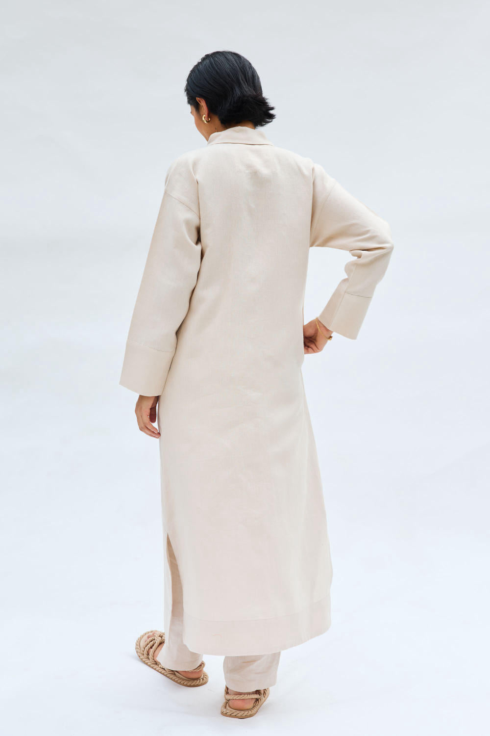 Breezy Tide Linen Kurta