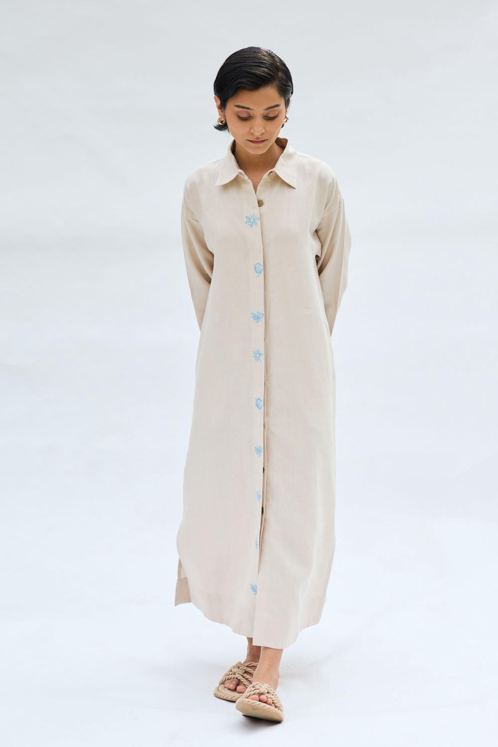 Breezy Tide Linen Kurta