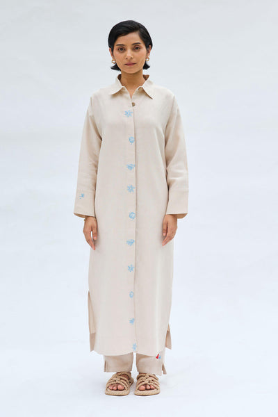 Breezy Tide Linen Kurta
