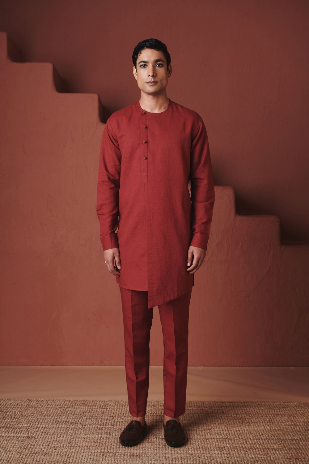 Brick Co Linen Men's Side Open Kurta Set