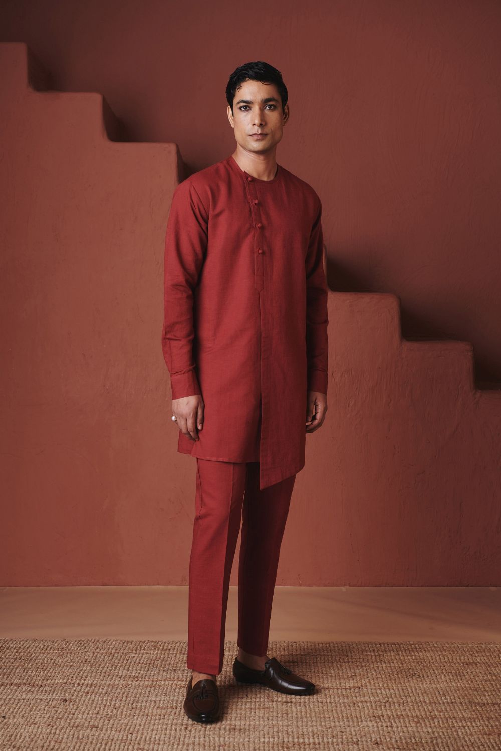 Brick Co Linen Men's Side Open Kurta Set
