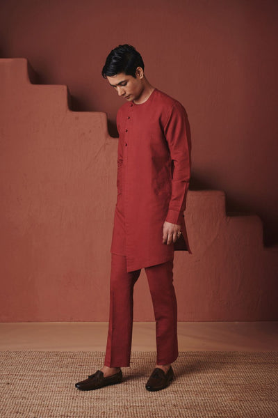 Brick Co Linen Men's Side Open Kurta Set