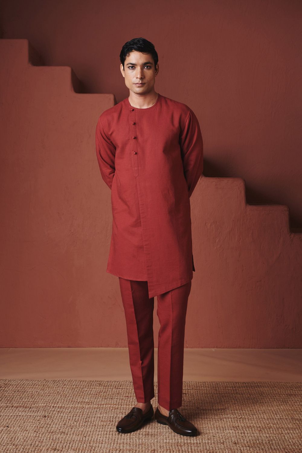 Brick Co Linen Men's Side Open Kurta Set