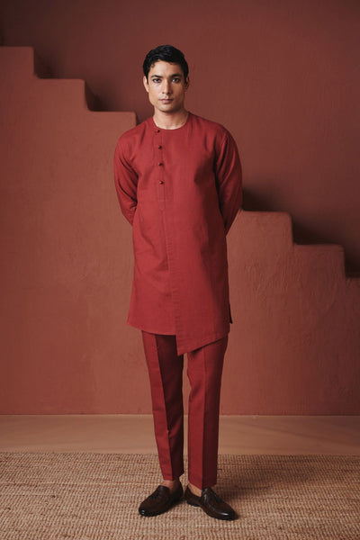 Brick Co Linen Men's Side Open Kurta Set