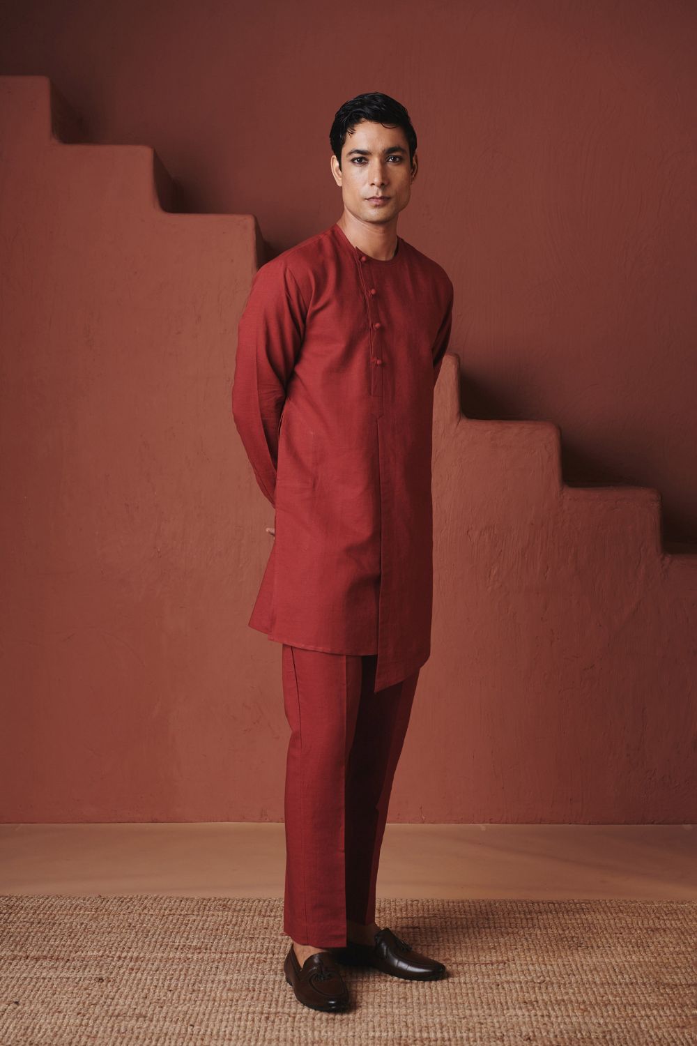 Brick Co Linen Men's Side Open Kurta Set