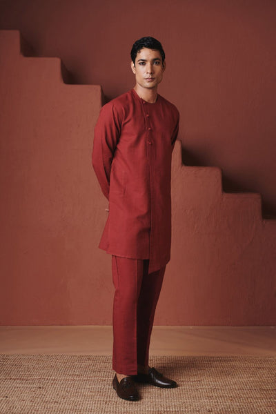 Brick Co Linen Men's Side Open Kurta Set