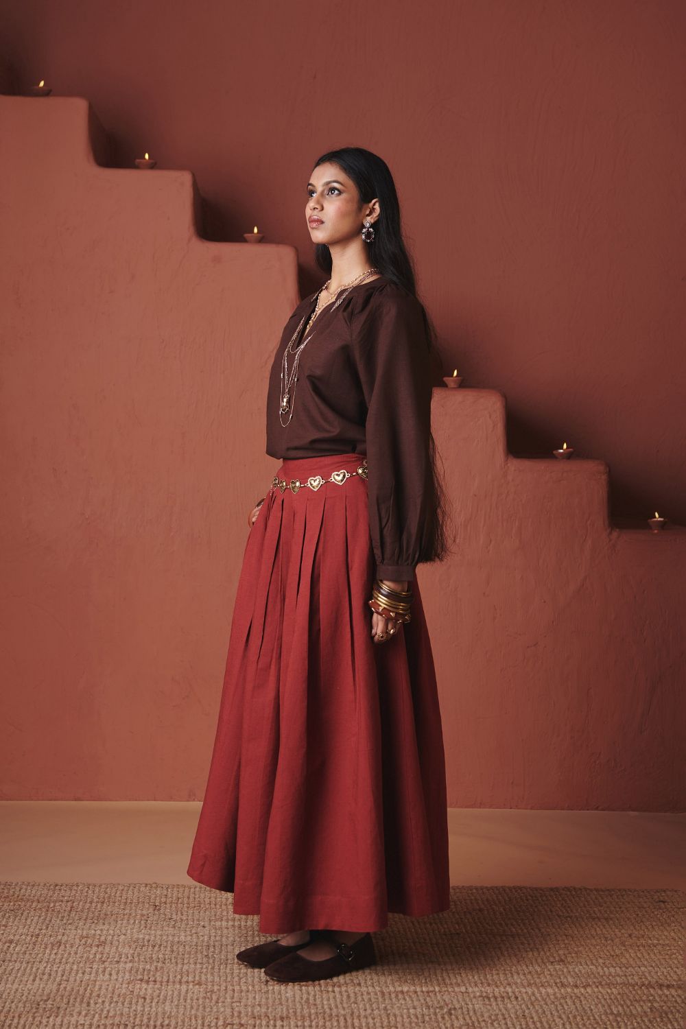 Brick Co Linen Multi Pleated Pants