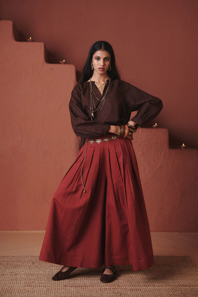 Brick Co Linen Multi Pleated Pants