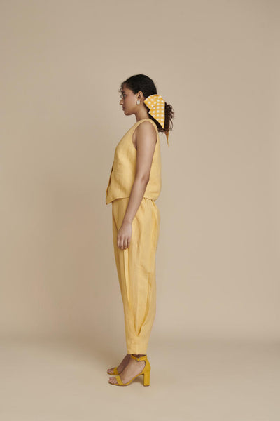 Butterscotch Linen Waist Coat