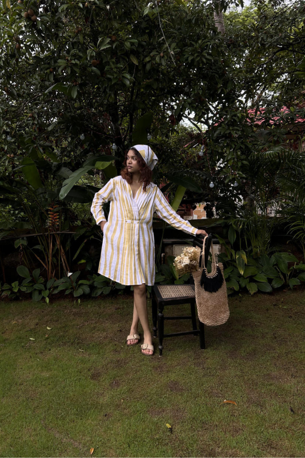 Florence Dress-Yellow Stripes