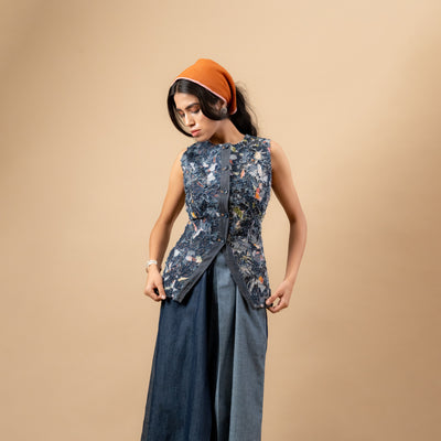 Ida Upcycled Denim Waistcoat