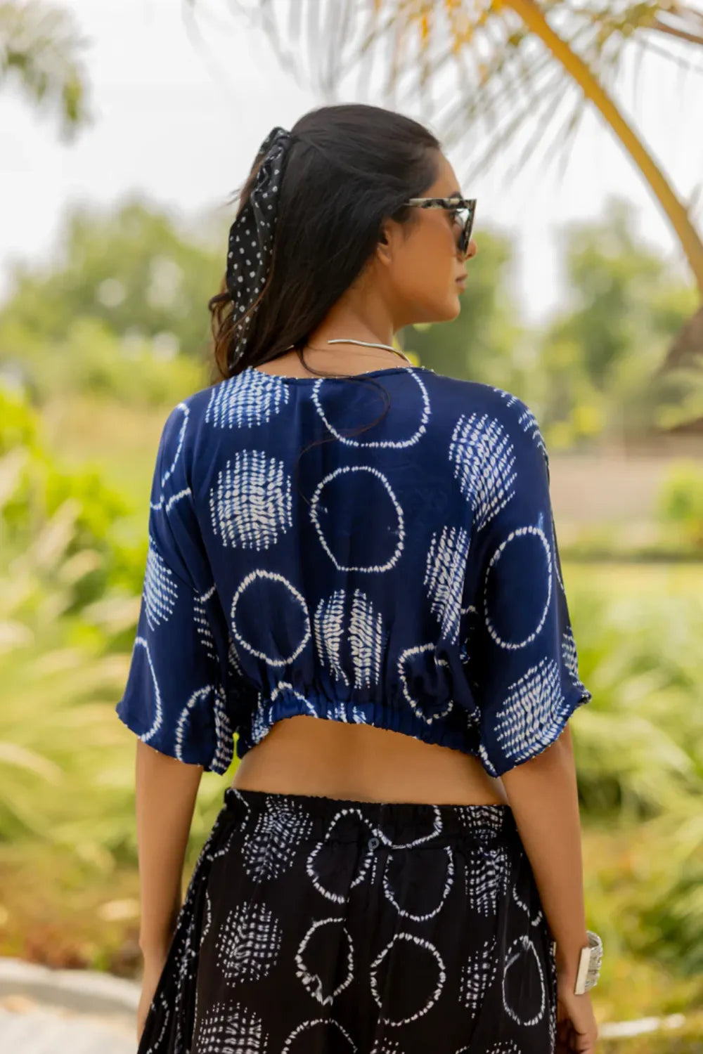 CIR SHIB CROP TOP-BLUE