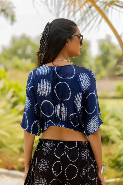 CIR SHIB CROP TOP-BLUE