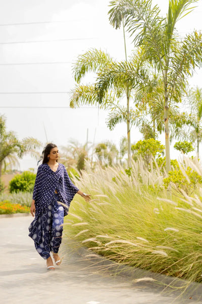 CIR SHIB WRAP DHOTI-BLUE