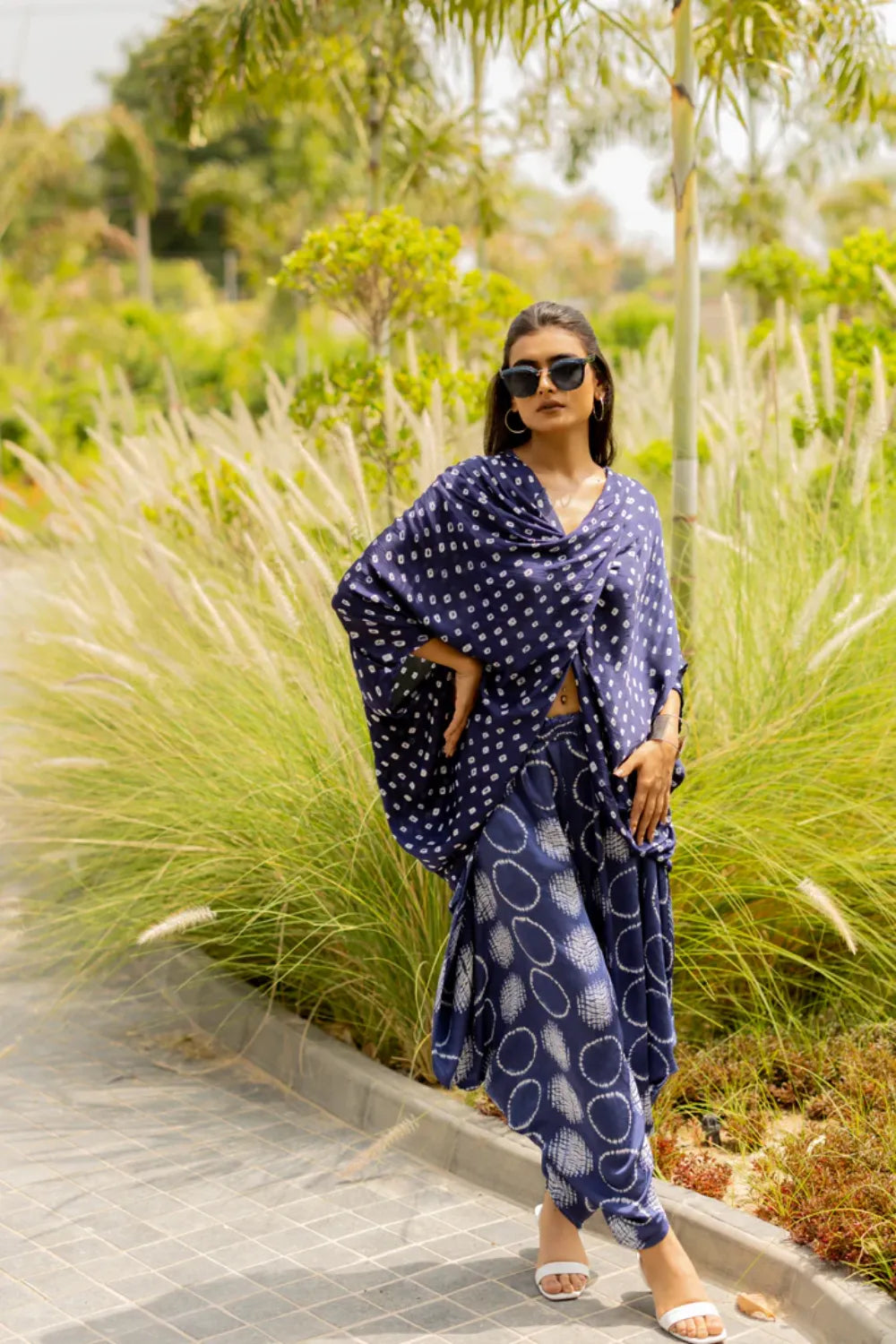 CIR SHIB WRAP DHOTI-BLUE