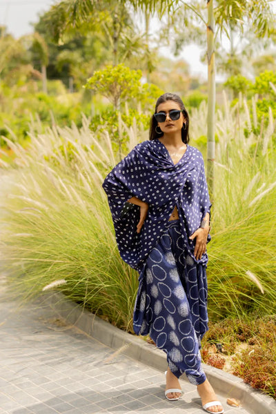 CIR SHIB WRAP DHOTI-BLUE