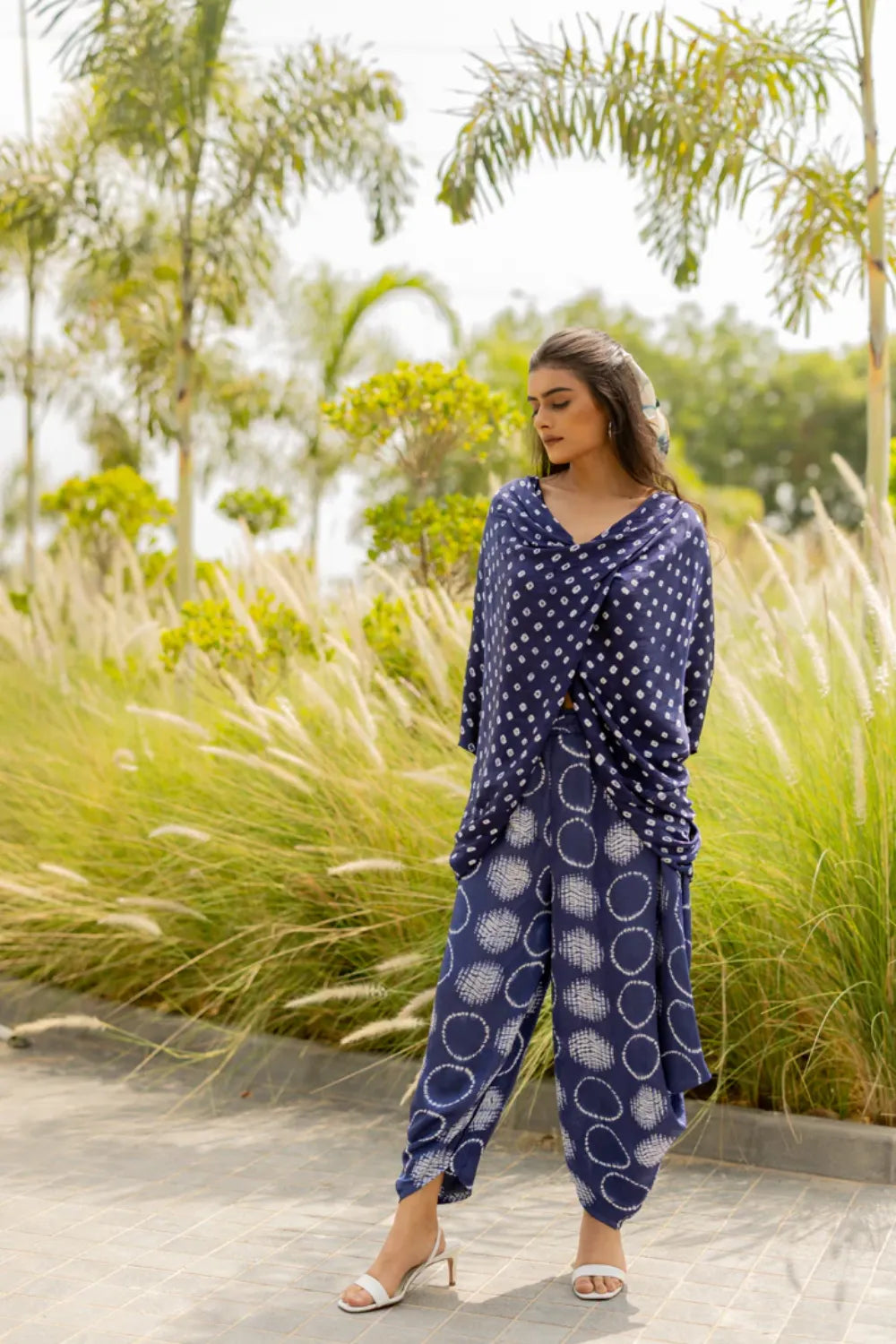 CIR SHIB WRAP DHOTI-BLUE