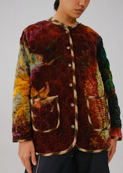 COLLARLESS QUILTED JACKET-X-Ray