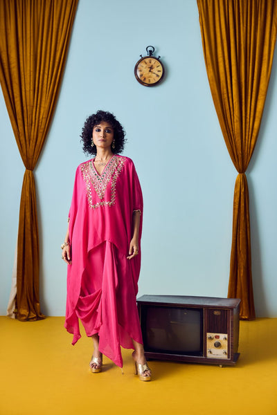Maia Pink Anti-Fit Tunic Set with Skirt