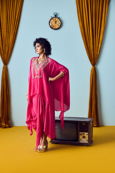Maia Pink Anti-Fit Tunic Set with Skirt