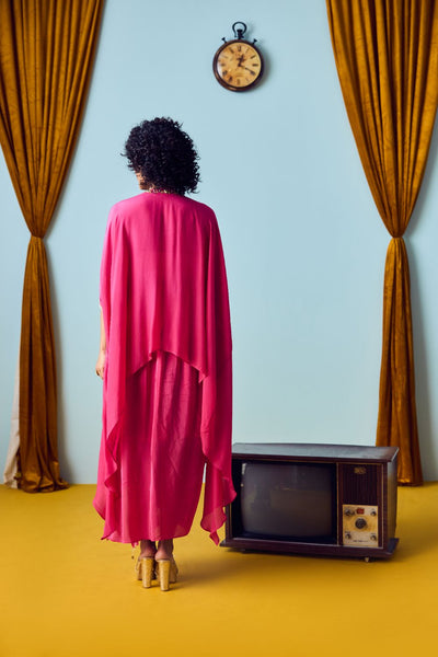 Maia Pink Anti-Fit Tunic Set with Skirt