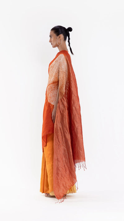 THE HANDSFREE SAREE - METALLIC RUST