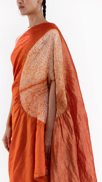 THE HANDSFREE SAREE - METALLIC RUST