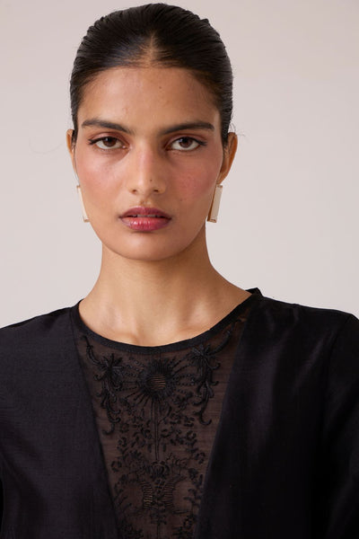 Callisto Black Handwoven Dress