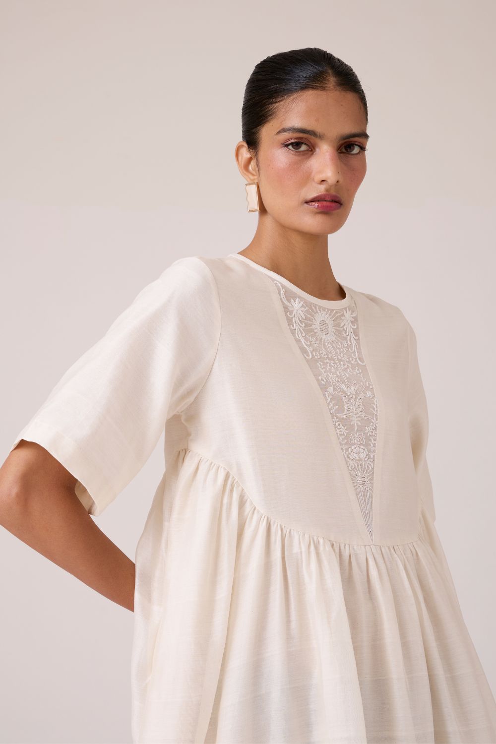 Callisto White Handwoven Dress