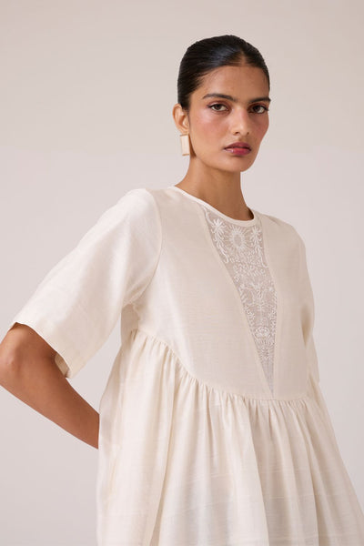 Callisto White Handwoven Dress