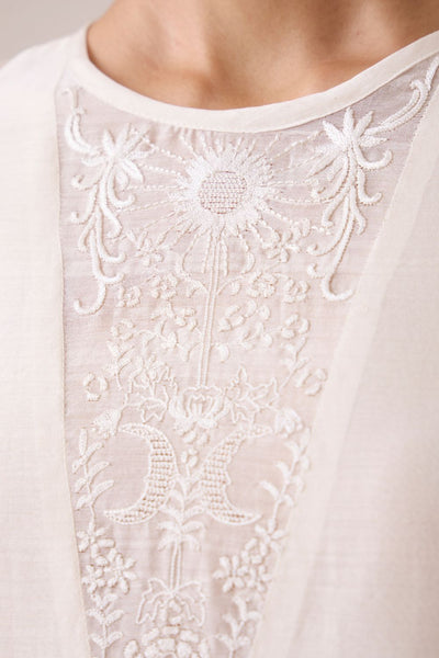 Callisto White Handwoven Dress