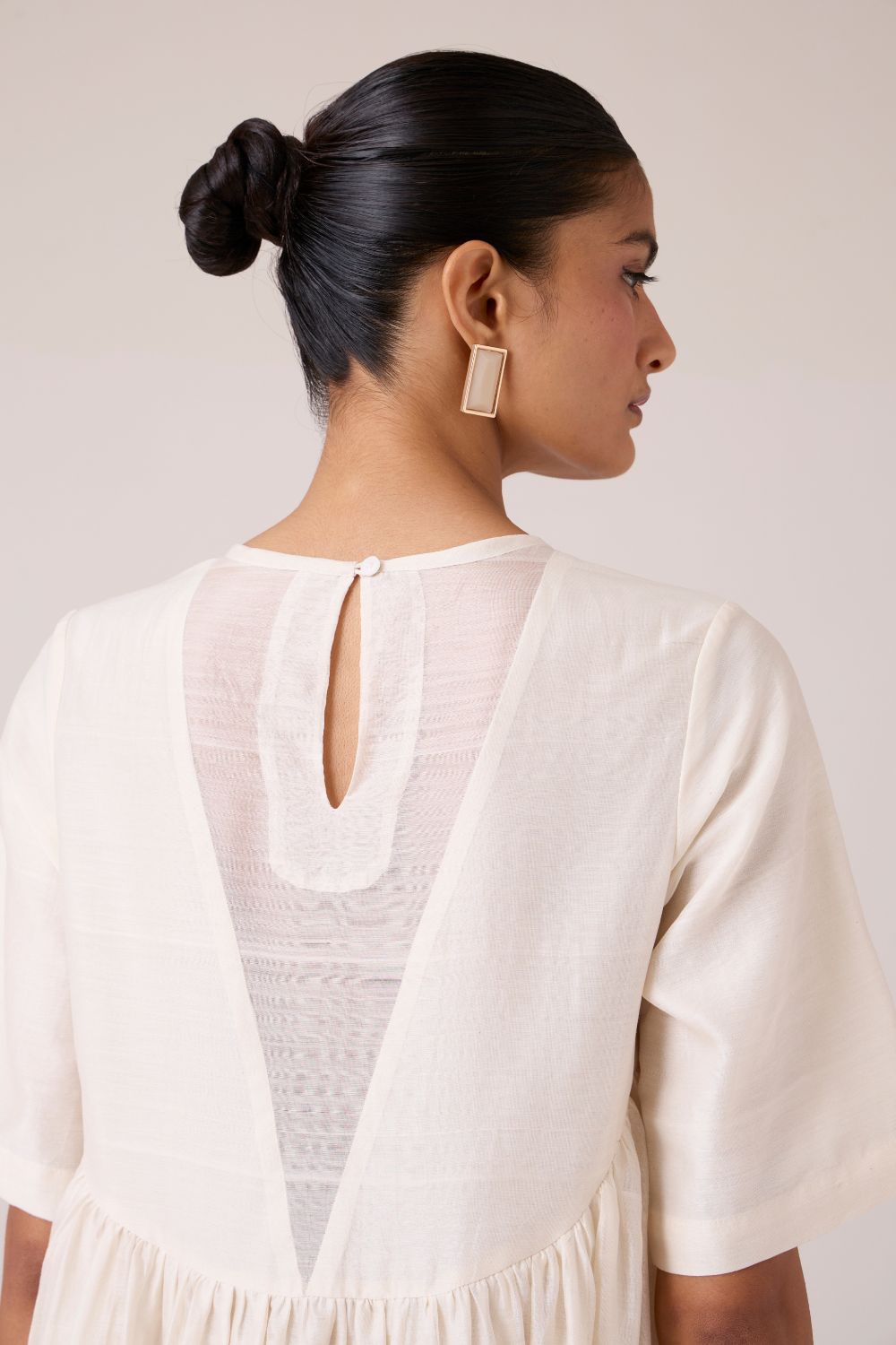 Callisto White Handwoven Dress