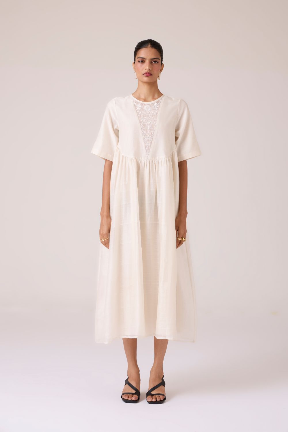 Callisto White Handwoven Dress