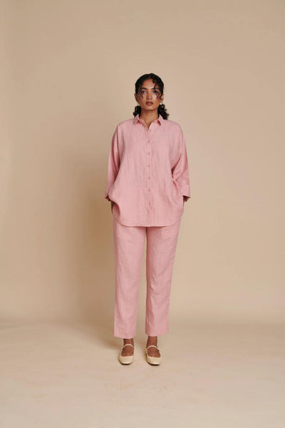 Candy Floss Linen Pleated Pants