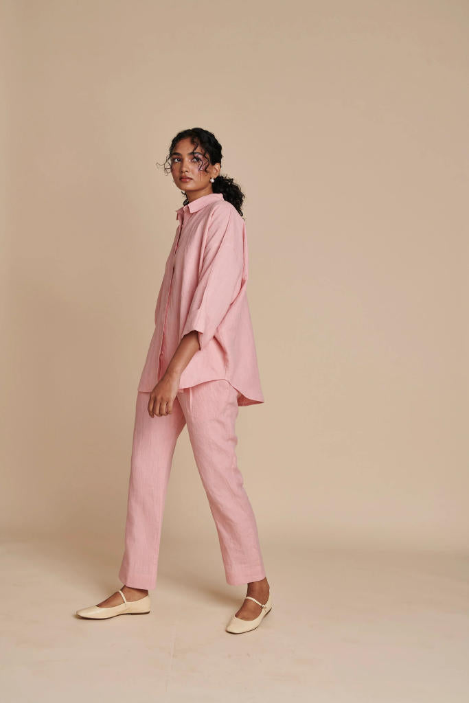 Candy Floss Linen Pleated Pants