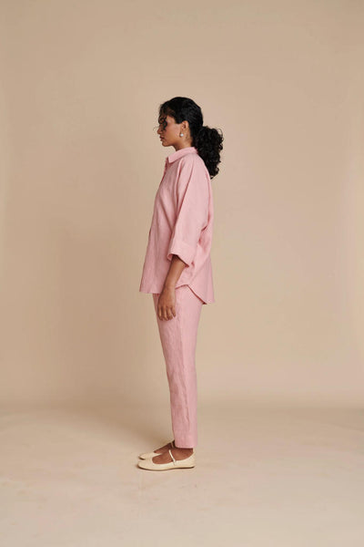 Candy Floss Linen Pleated Pants
