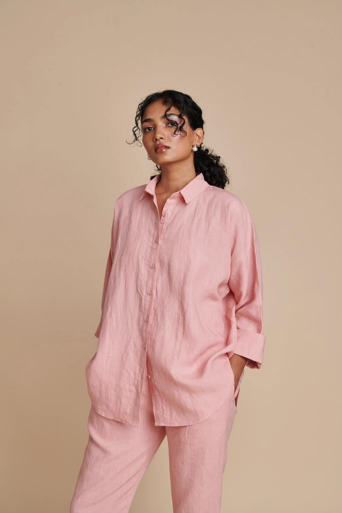 Candy Floss Linen Pleated Pants