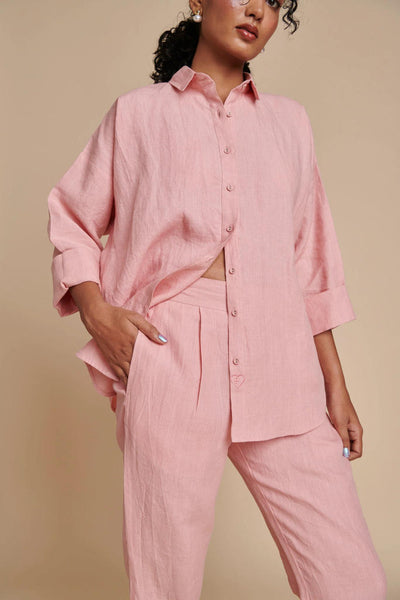 Candy Floss Linen Pleated Pants