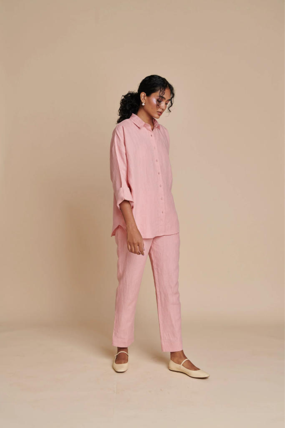 Candy Floss Linen Pleated Pants