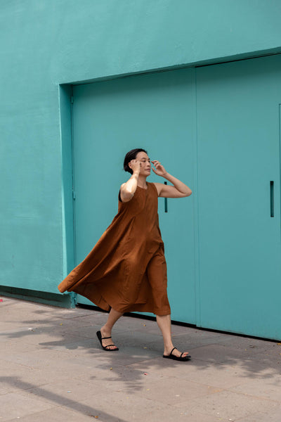 Chelsea Brown Dress-Brown