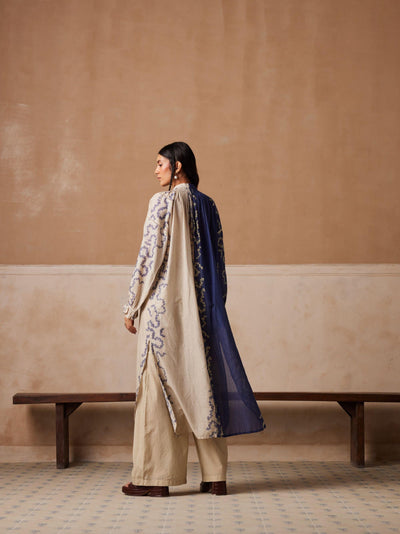 Chloe Dress-Indigo-Ivory Spiral